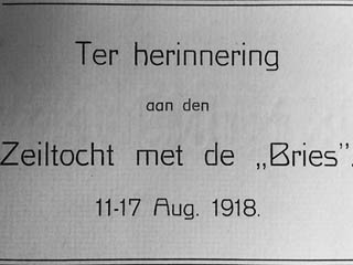 Bries Segeltörn August 1918